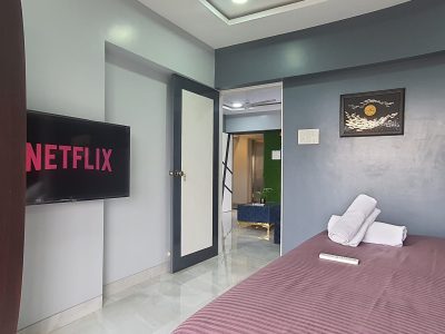 Chic 1BHK 7 Mins to Airport View King Bed WIFI