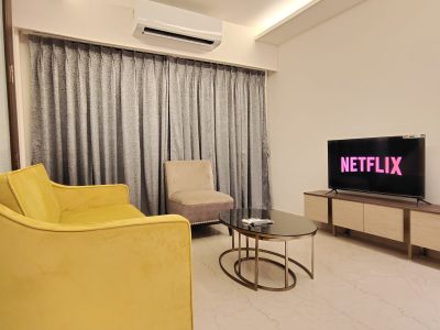 ❤ Modern City View 1BHK 5 mins to BKC Wifi Netflix