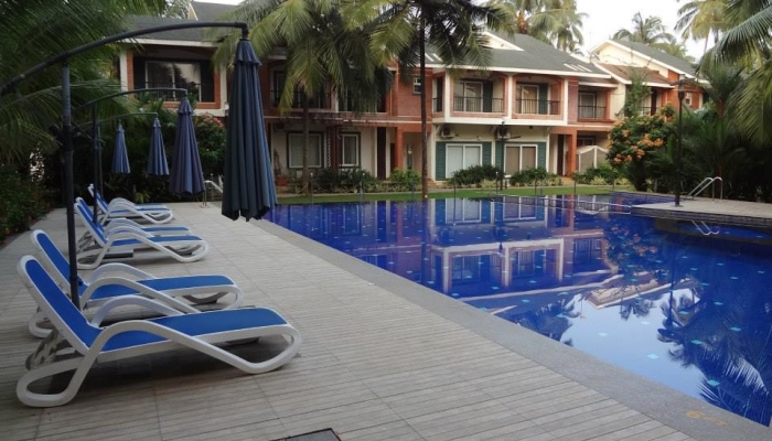 Baga anjuna rd 1 bhk with 2 double beds